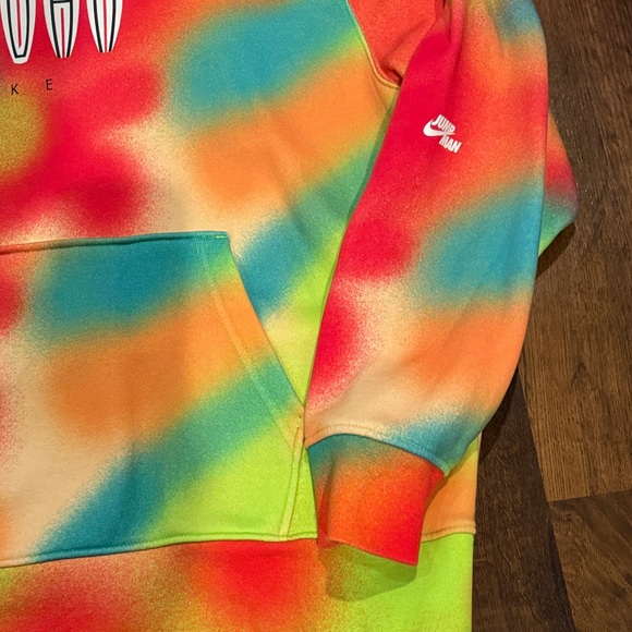 NWOT Jordan Jump Man Colorful Tie-Dye Type Hoodie Size XL - Picture 4 of 8
